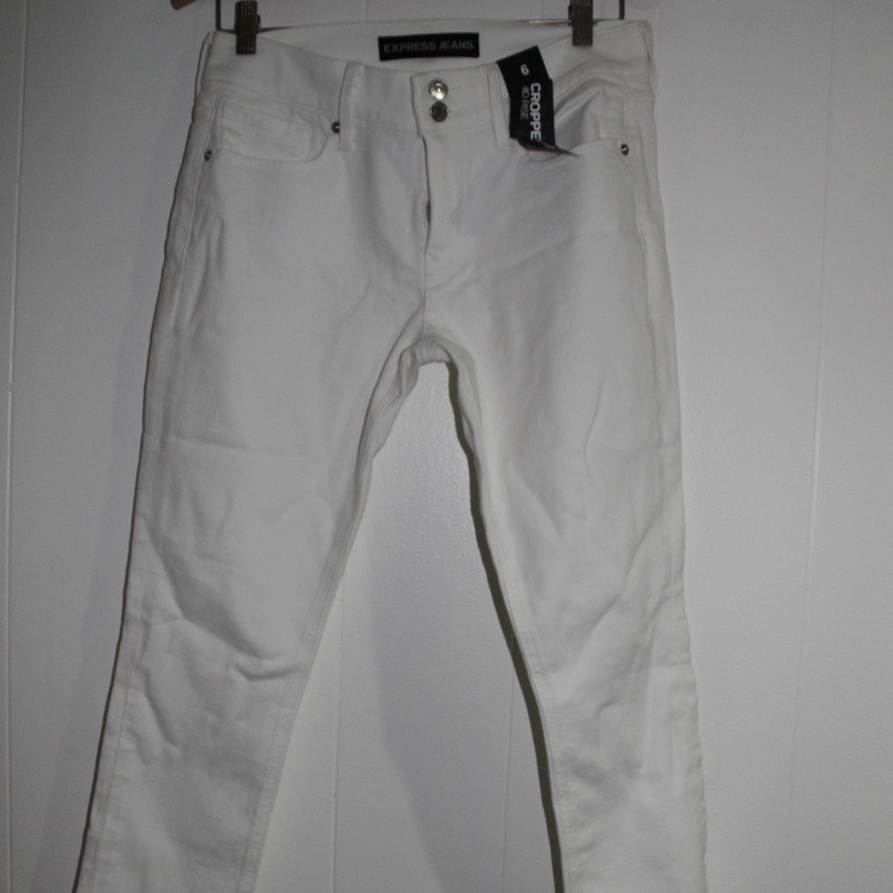 White Crop Jeans